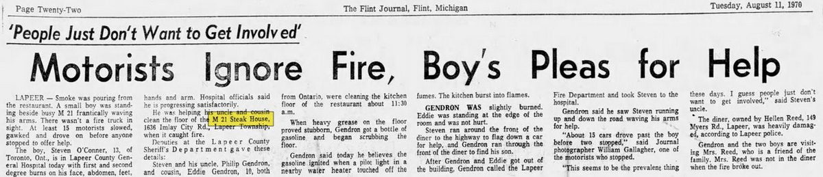 M-21 Steak House (Hitch N Post Bar & Grill) - Aug 11 1970 Fire (newer photo)